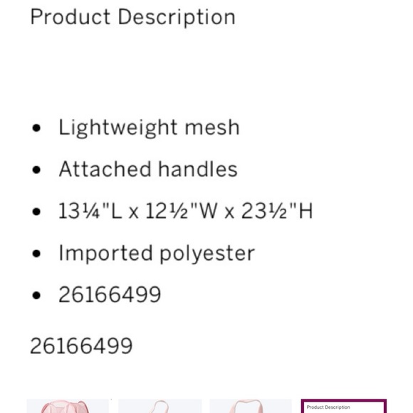 Pink Mesh Laundry Hamper - Picture 4 of 7